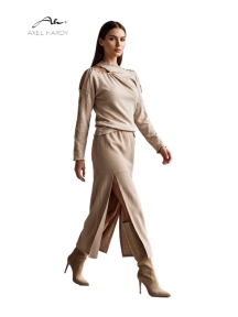 AXEL HARDY™ Slit Knit Skirt AVAILABLE IN GREEN