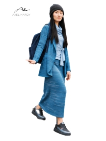 Knitted melange skirt in 2 colors