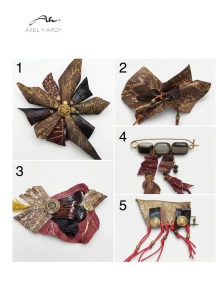 UP-CYCLE VESAX RE-BOOT – One-of-a-Kind Genuine Leather Brooch